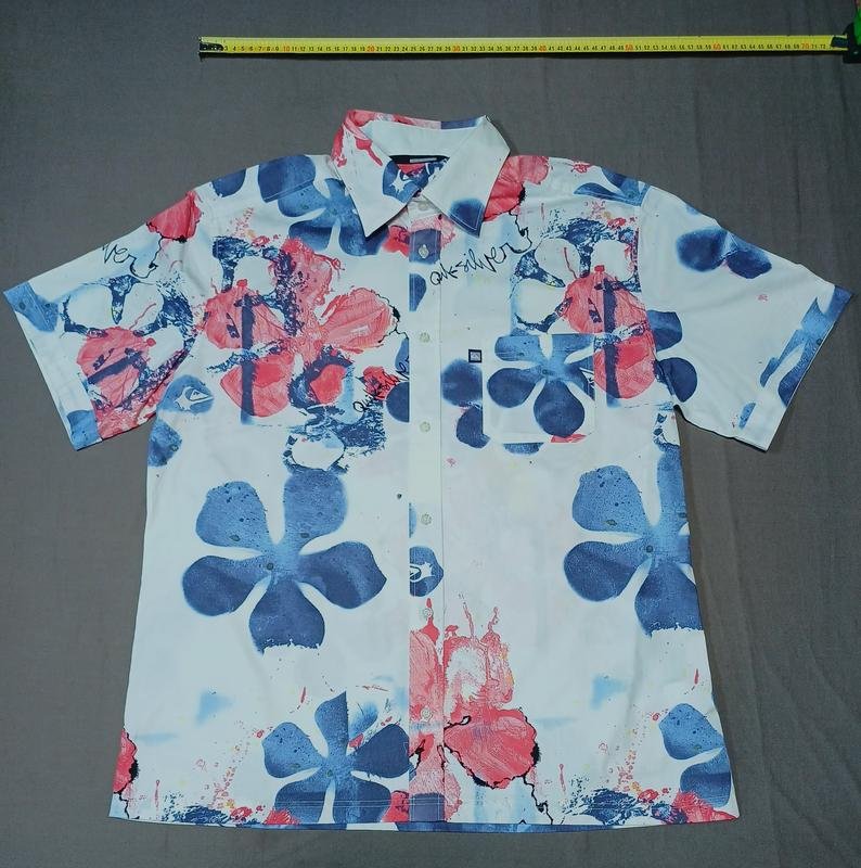 Herren Quiksilver Hemd Weiß Baumwolle 42 / XL / 50