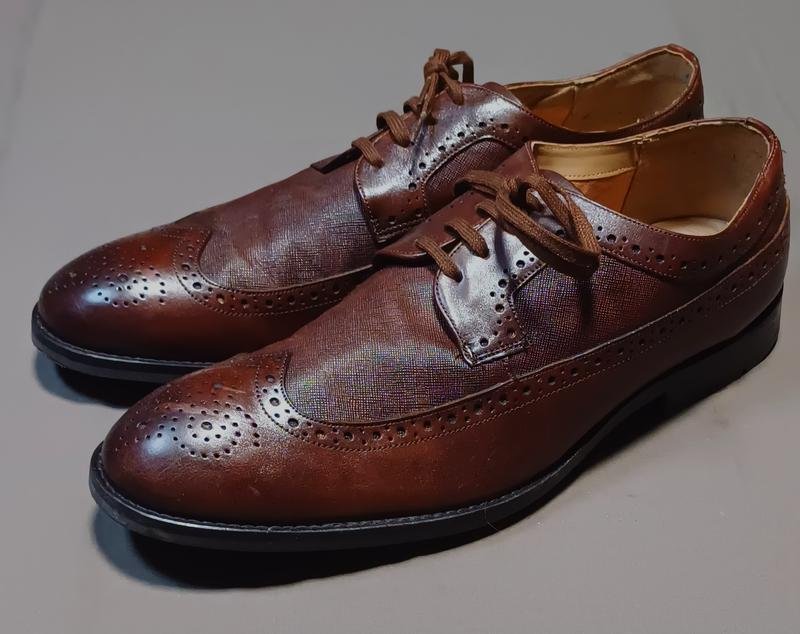 Men Clarks Heels Brown Leather 46