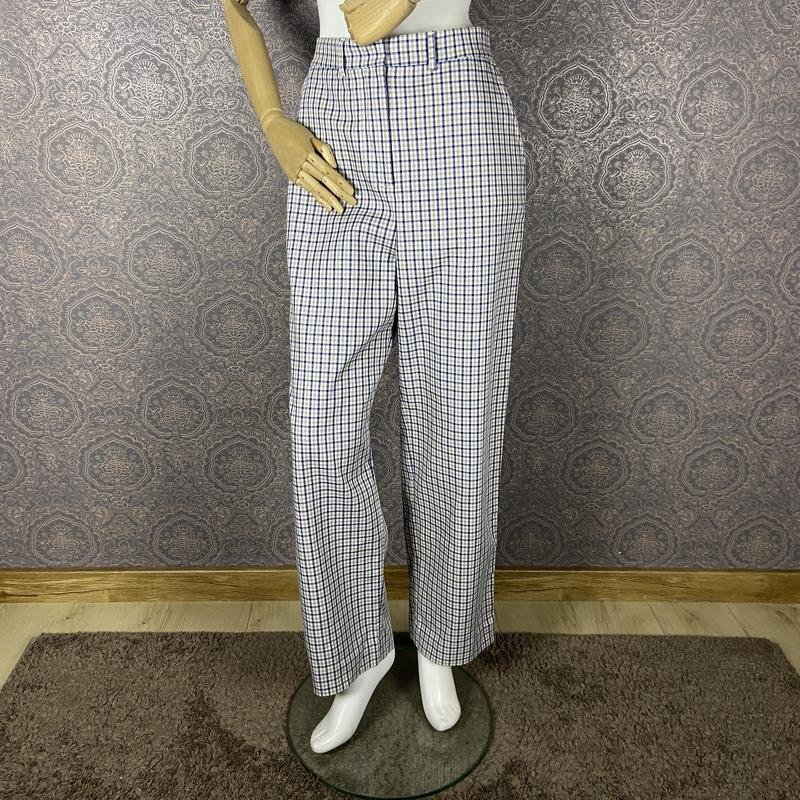 Women ARKET Trousers Navy Cotton 38