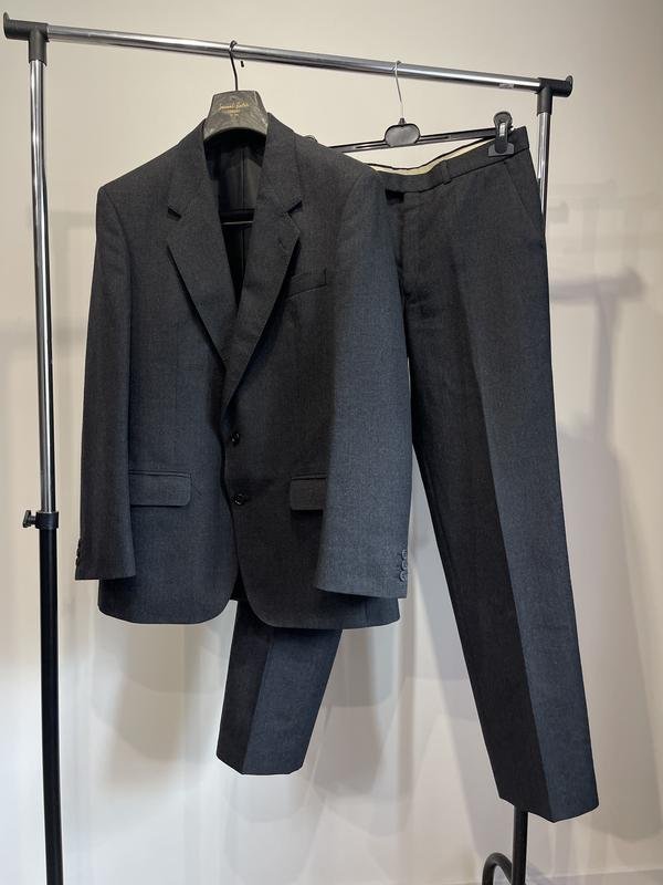 Men Suit Grey Wool M