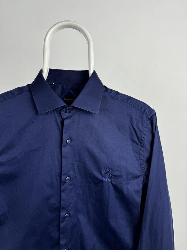 Homme American Vintage Chemise Bleu Marine 38 / M