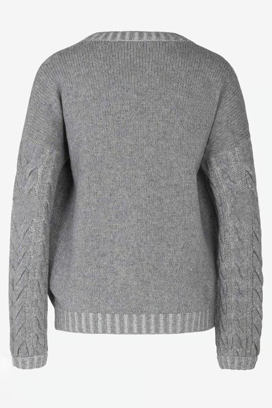 Femme Gran Sasso Pull Gris Cachemire 36