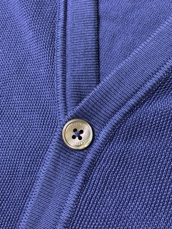 Uomo Ferrante Maglione Blu Navy Cotone 42 / XL /