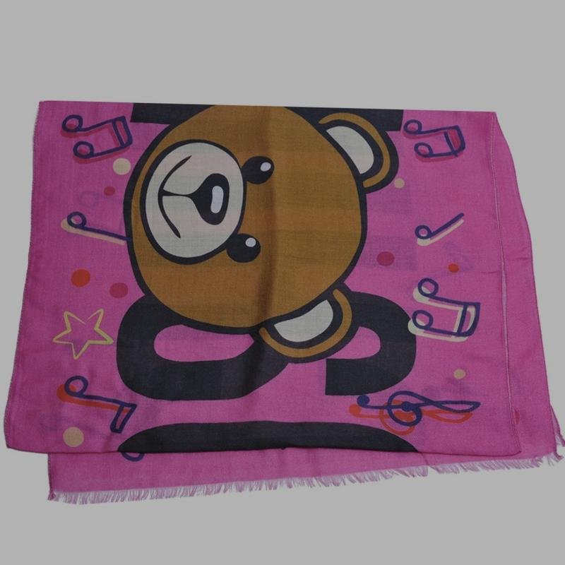 Femme Moschino Écharpe Rose Modal 85% Laine 15%