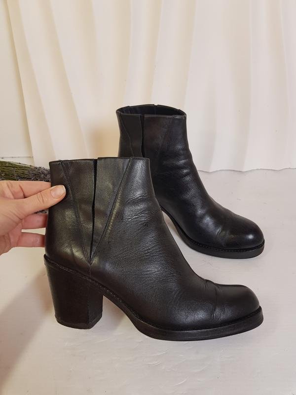 Женские Vero Cuoio Ботинки Чёрный Кожа 37