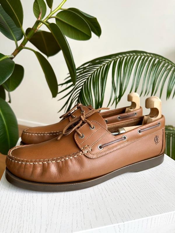 Мужской Crockett & Jones Туфли Коричневый Кожа