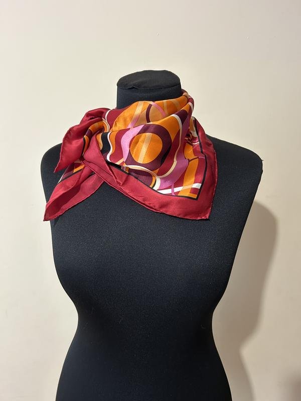 Women Liu Jo Scarf Burgundy Silk 52x53