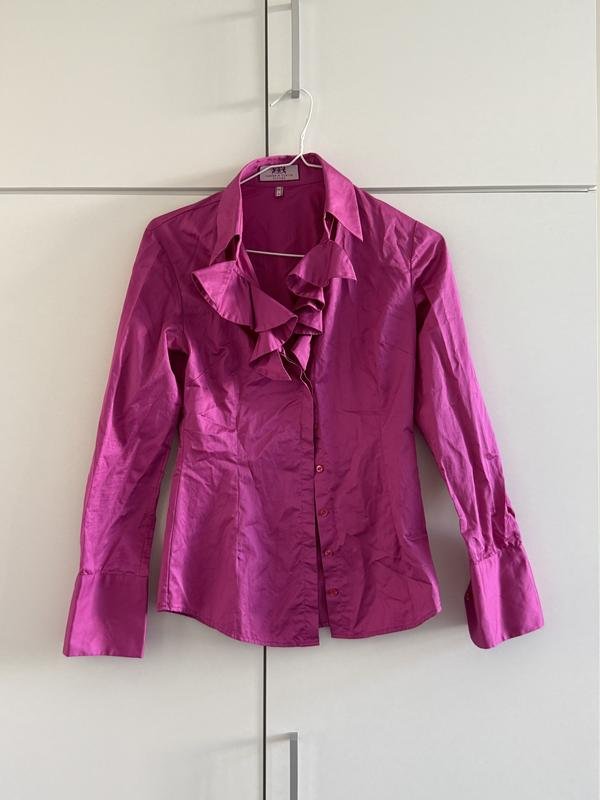 Women Hawes & Curtis Shirt Pink Cotton 32 / XXS /