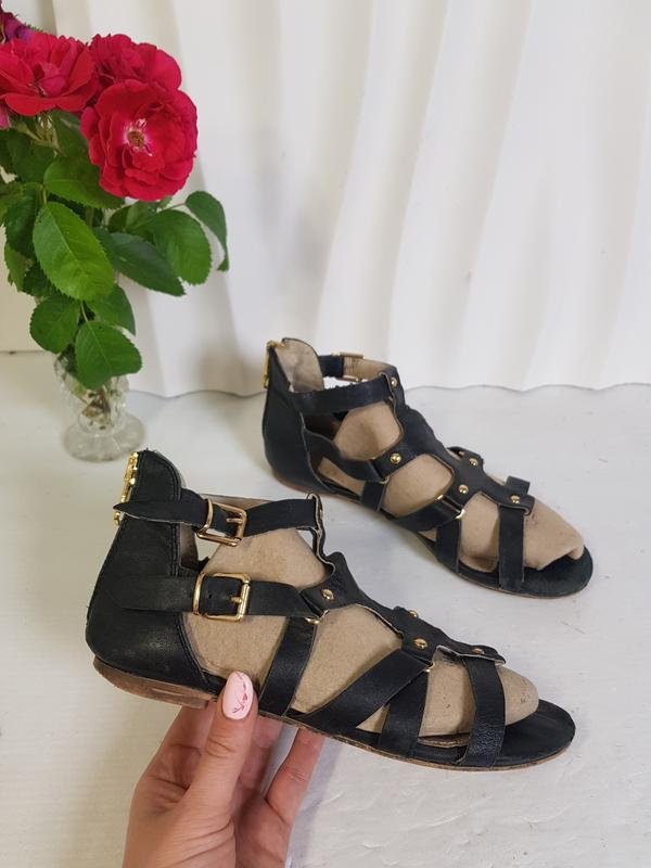 Femme Roberto Santi Sandales Noir Cuir 37