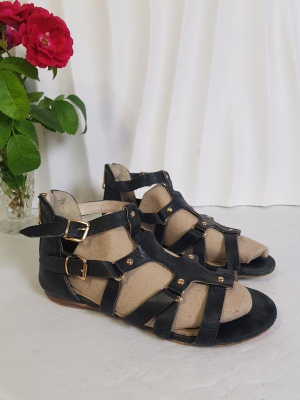 Femme Roberto Santi Sandales Noir Cuir 37