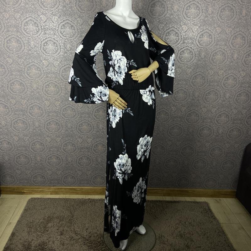 Женское Lascana Платье Чёрный Вискоза 38