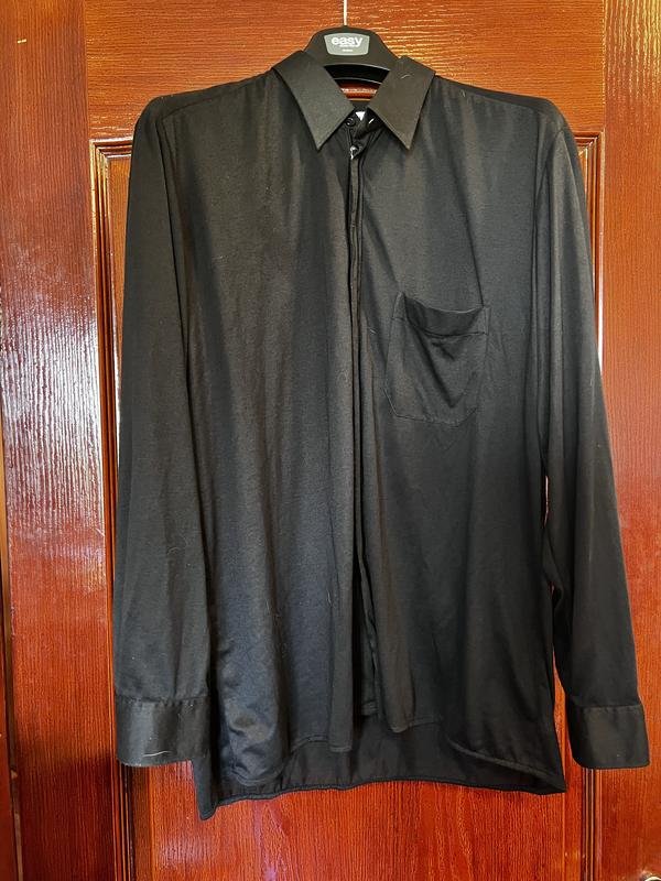 Herren Alberto Guardiani Hemd Schwarz Polyester 40