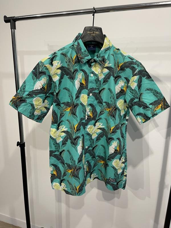 Мужской Superdry Сорочка Бирюзовый 38 / M / 46