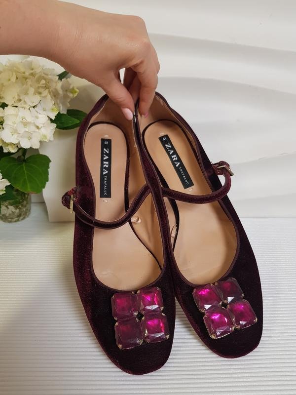 Женские ZARA Туфли Розовые Велюр 40.5