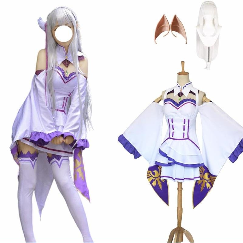 Femme Tlarsun Costume Blanc Anime 36 / S / 44