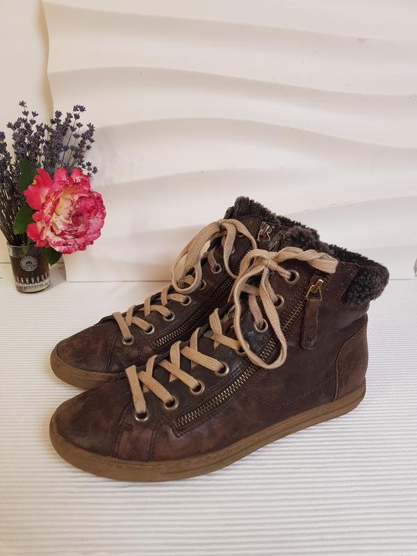 Femme Paul Green Bottes Marron Cuir 38