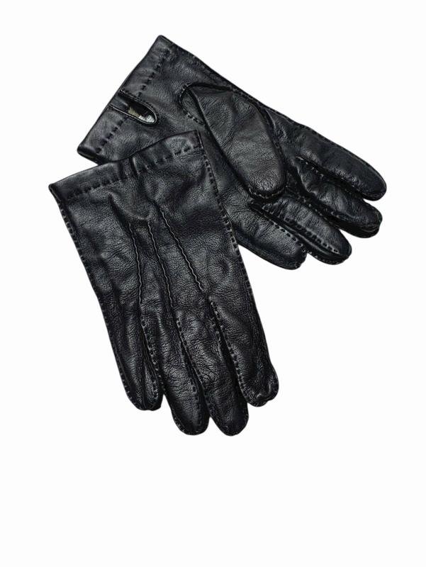 Men John Lewis Gloves Black Leather XL