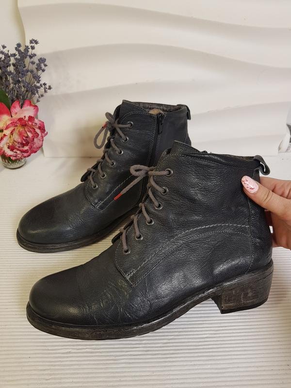 Женские Think! Ботинки Чёрные Кожа 41