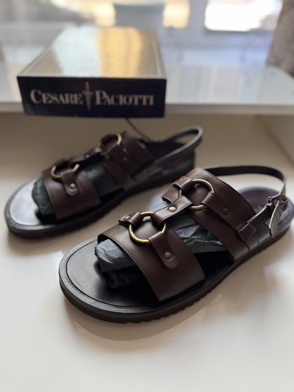 Homme Cesare Paciotti Sandales Marron Cuir 42.5