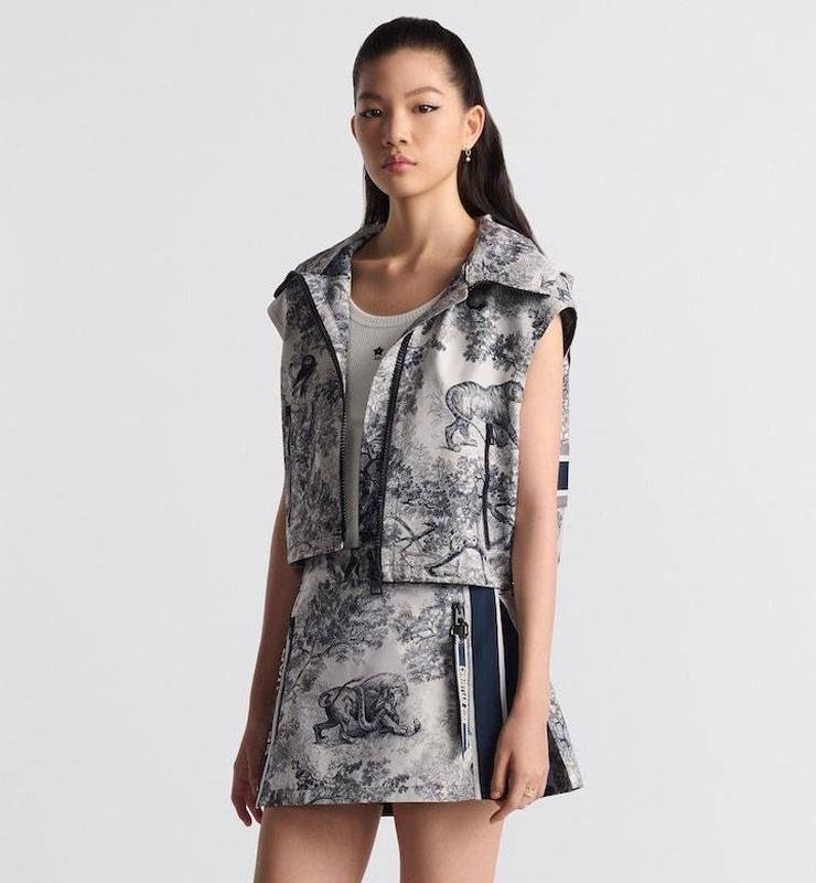 Женский Christian Dior Костюм Серый Хлопок 36 / S