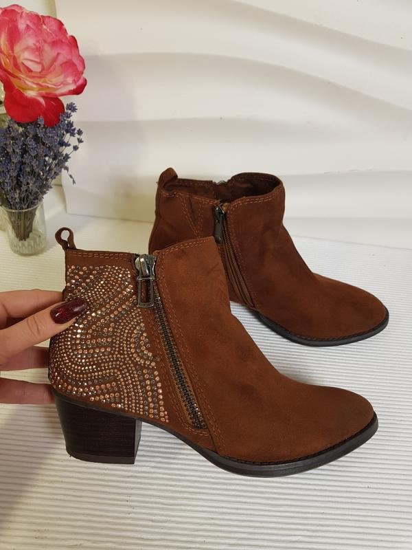 Femme Marco Tozzi Bottines Marron Suède 38