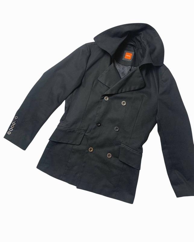 Homme BOSS Orange Manteau Noir Coton 34 / XS / 42