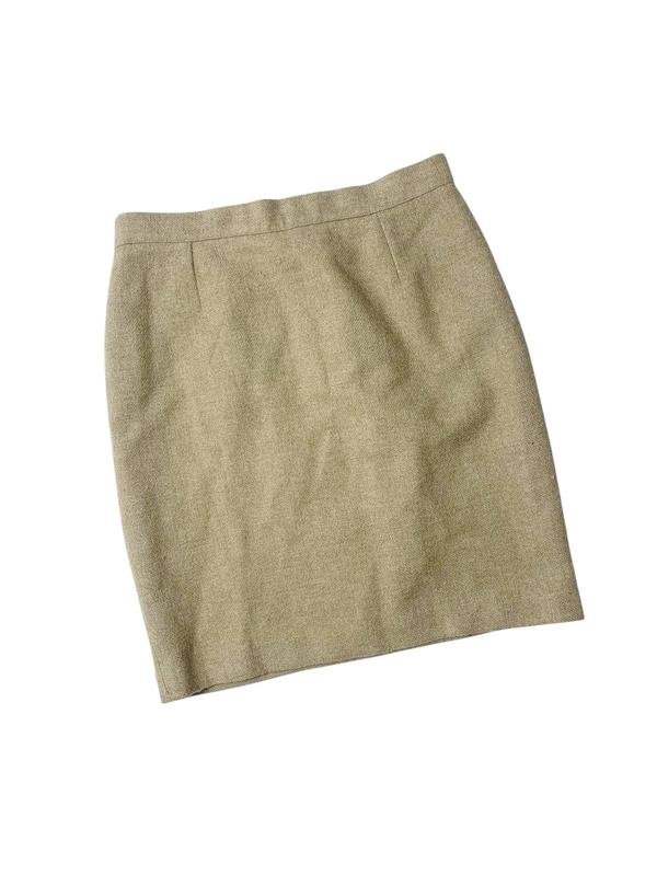 Femme Jupe Vintage Beige Tweed 40 / L / 48
