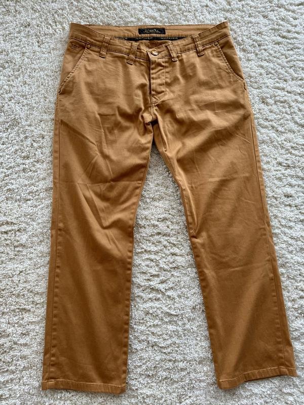 Men Hermes Trousers Brown Cotton XL