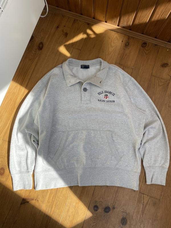Мужской Polo Jeans Свитшот Серебристый 40 /L / 48