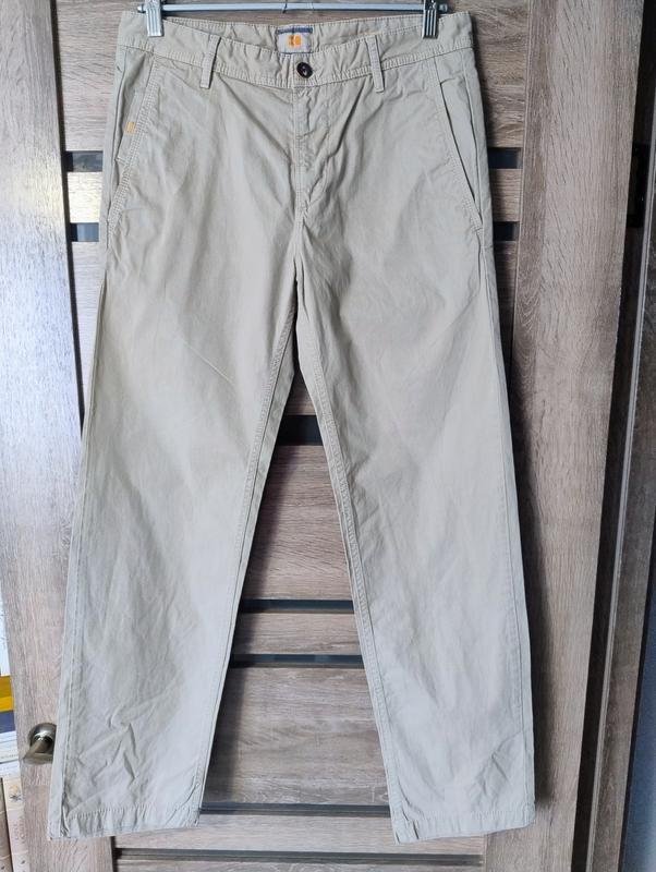 Men BOSS Orange Trousers Beige Cotton 31