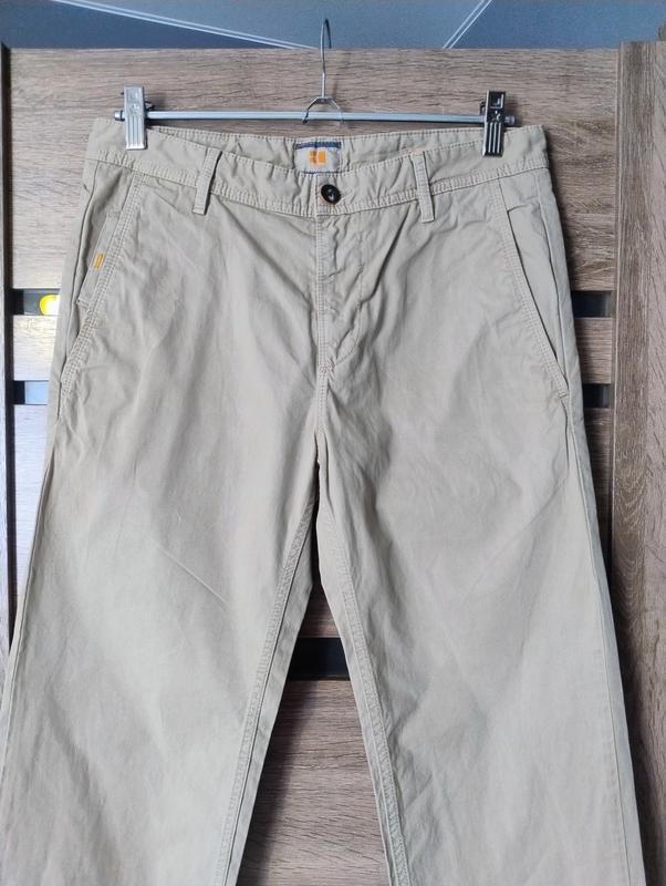 Men BOSS Orange Trousers Beige Cotton 31