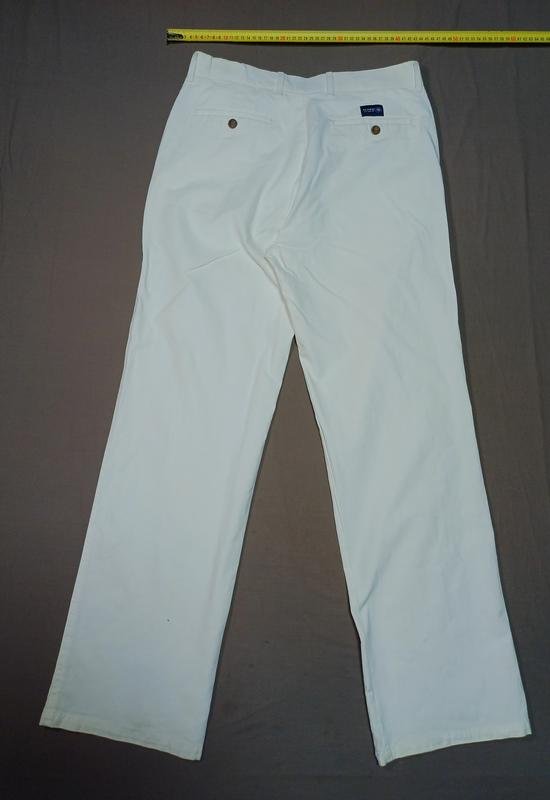 Men Maine New England Trousers White Cotton 32