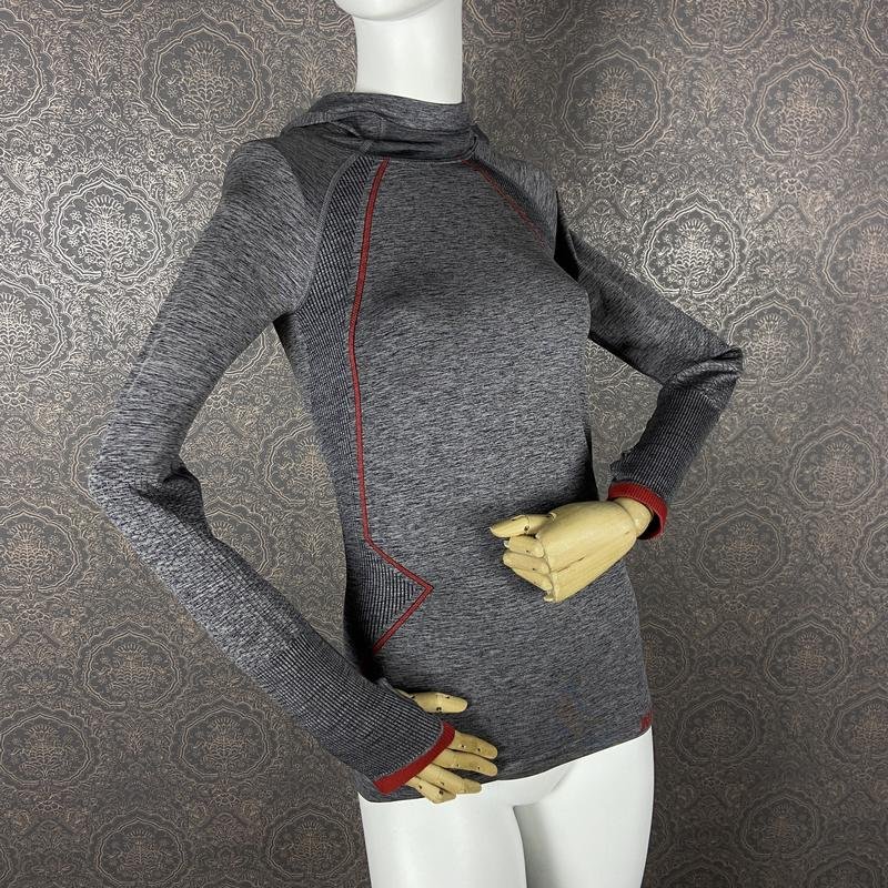 Damen Nike Pro Thermo-Oberteil Grau Nylon 36 / S /