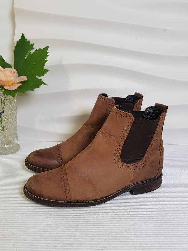Damen 5th Avenue Chelsea Boots Braun Leder 38
