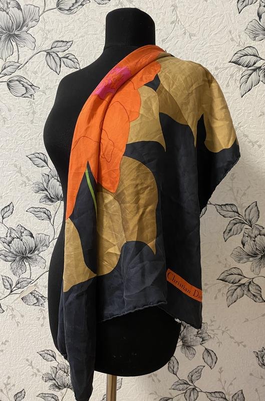 Femme Christian Dior Écharpe Multicolore Soie
