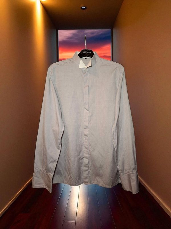 Homme Jacques Britt Chemise Grise Coton 38 / M /