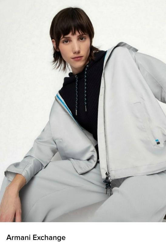 Женская Emporio Armani Куртка Серый Полиэстер 40 /