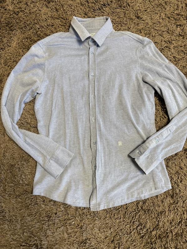 Мужская Dirk Bikkembergs Сорочка Голубая 40 /L /