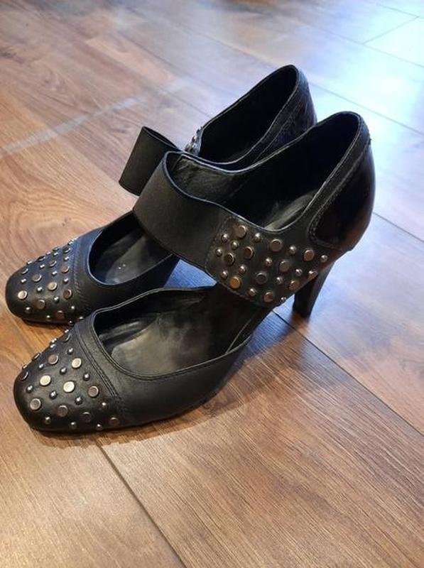 Femme Bata Talons Noir Cuir 41