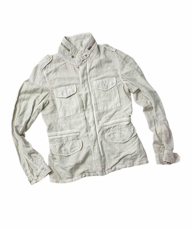 Women Closed Jacket Beige Viscose 36