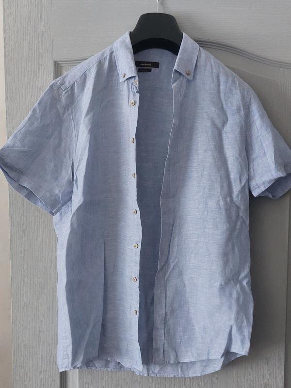 Homme Cacharel Chemise Bleue Lin S