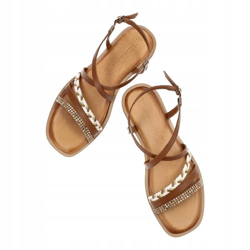 Femme Tamaris Sandales Marron Cuir 38.5