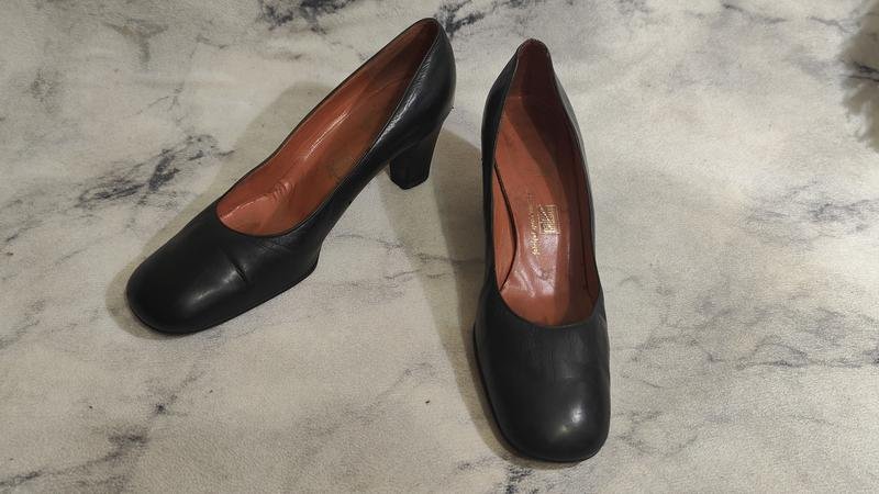 Women Christian Dior Heels Black Leather 37