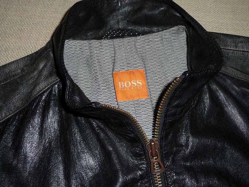 Men BOSS Orange Jacket Black Leather 40 /L / 48