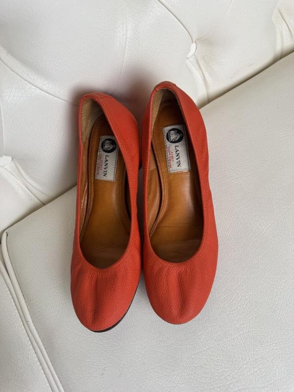 Женские Lanvin Туфли Оранжевый Кожа 37