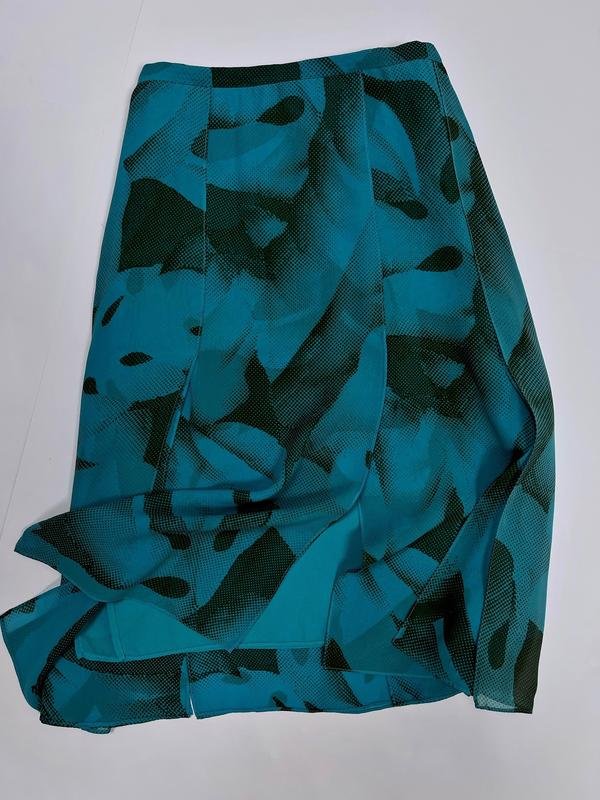 Женская Carolina Herrera Юбка Бирюзовая Шелк 36