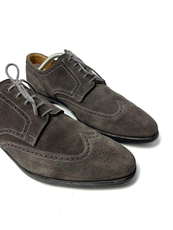 Мужской Crockett & Jones Туфли Серый Замша 43