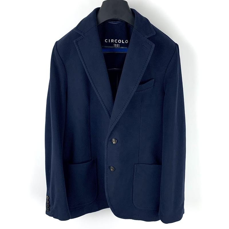 Мужской Circolo 1901 Пиджак Тёмно-синий Хлопок 52