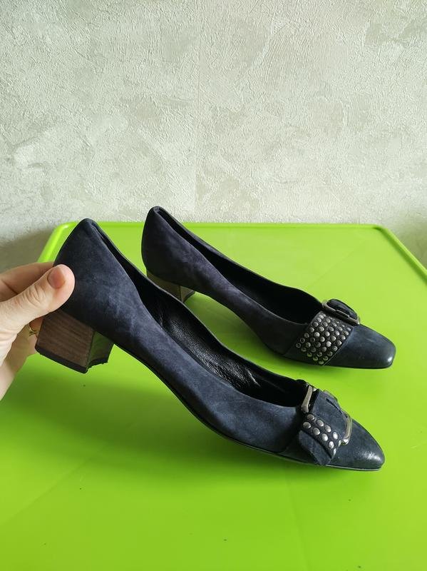 Donna Kennel & Schmenger Tacchi Blu Navy Camoscio