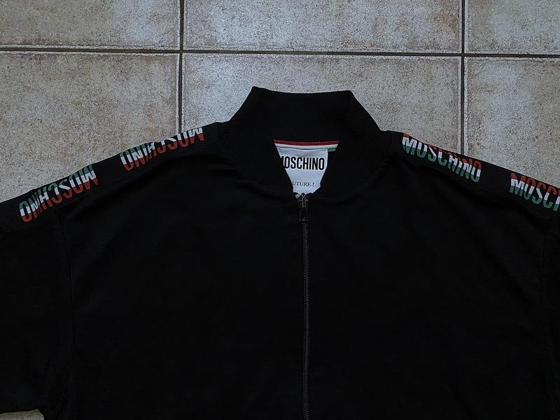 Uomo Moschino Giacca Sportiva Nera Poliestere 40